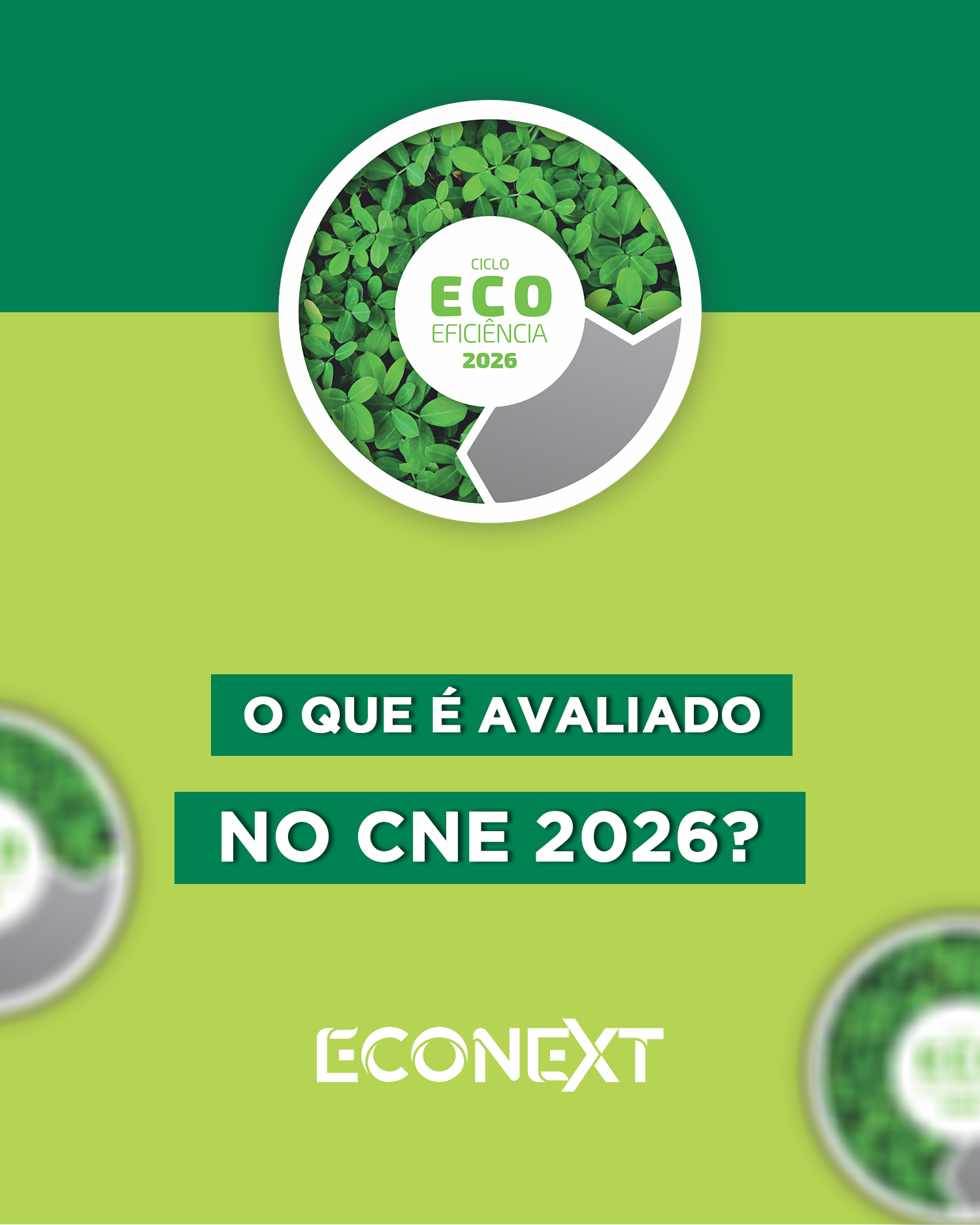 O que é avaliado no cne 2026?