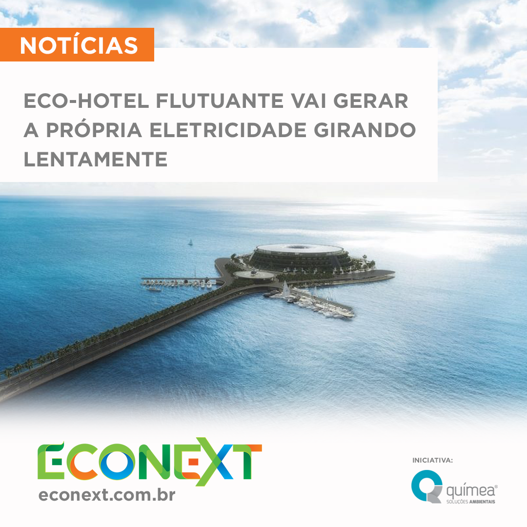 Eco-hotel flutuante vai gerar a própria eletricidade girando lentamente