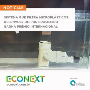 Sistema que filtra microplásticos desenvolvido por brasileiro ganha prêmio internacional