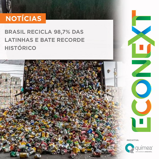 Brasil recicla 98,7% das latinhas e bate recorde histórico