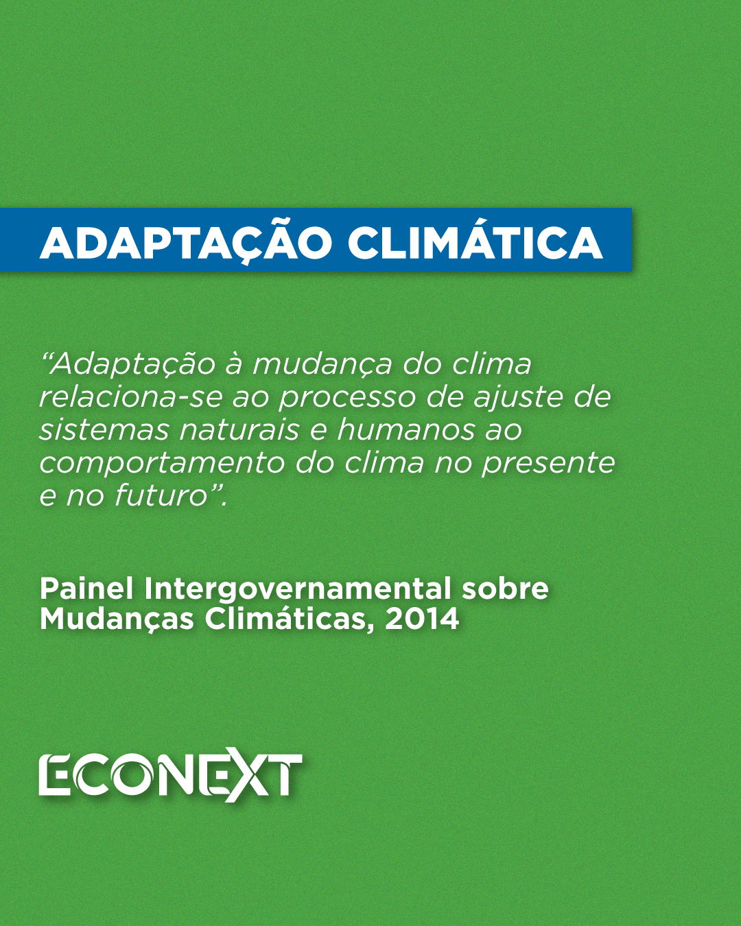 O que é adaptação climática?